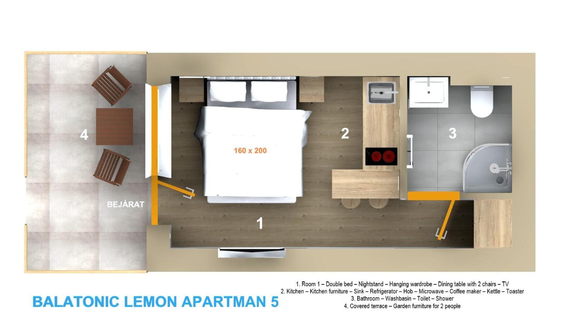 Balatonic Lemon Apartmanhaz Сиофок Стая снимка