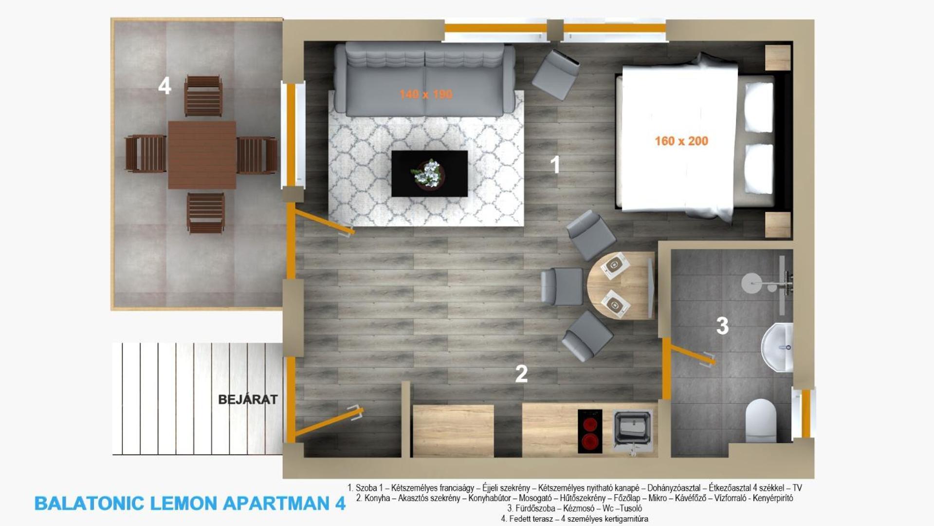 Balatonic Lemon Apartmanhaz Сиофок Стая снимка